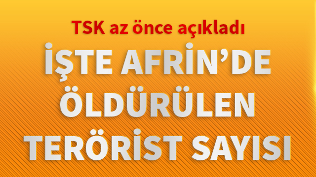 TSK'dan Afrin açıklaması