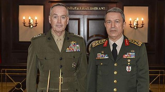 Genelkurmay Başkanı Akar, ABDli mevkidaşıyla Suriyeyi görüştü Genelkurmay Başkanı Akar, ABDli mevkidaşıyla Suriyeyi görüştü