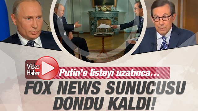 Putin Fox News'ta kendisine uzatÄ±lan kaÄÄ±dÄ± almadÄ±