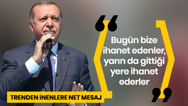 Başkan Erdoğan'dan trenden inenlere mesaj