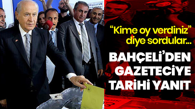 Devlet Bahçeli oyunu kullandı
